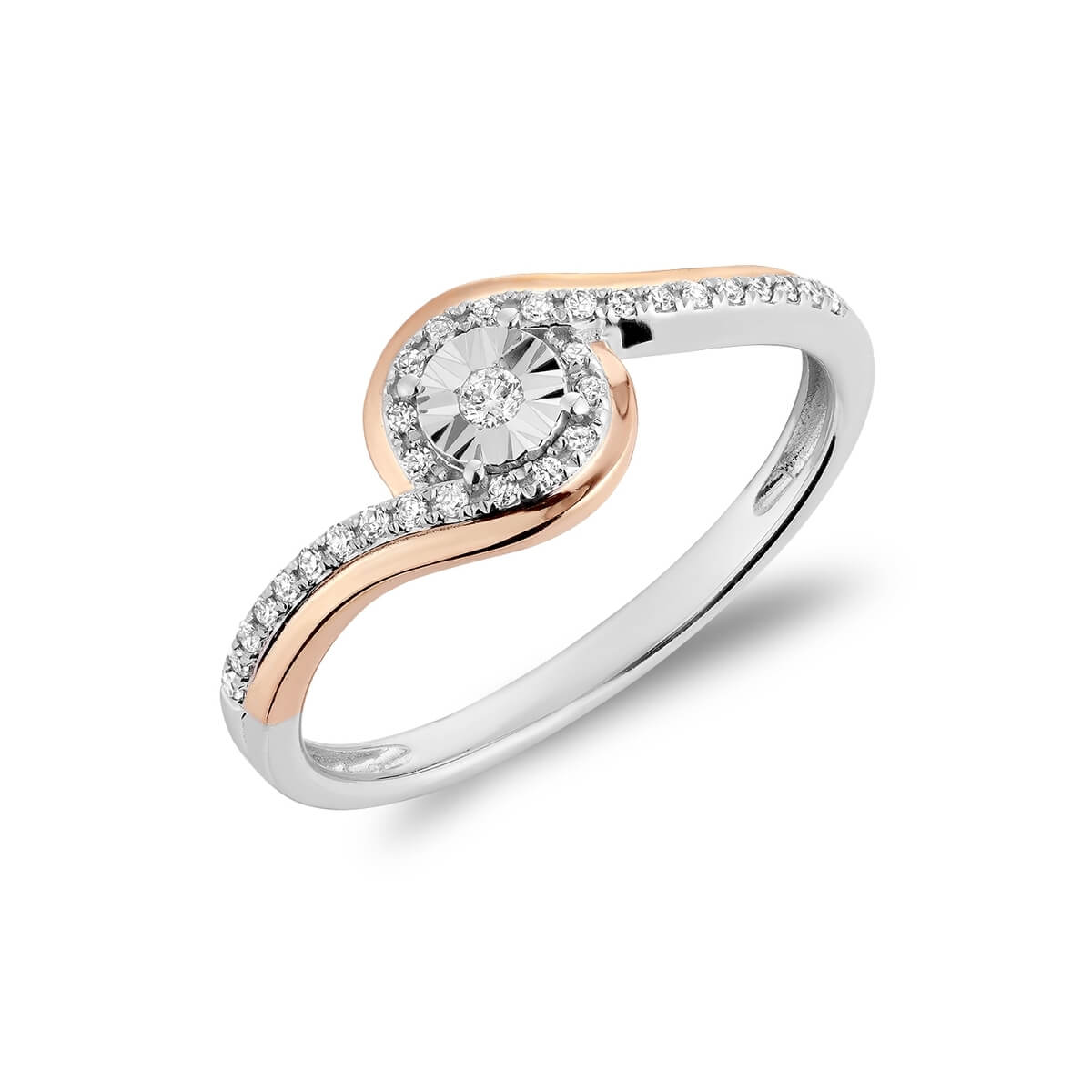 RNB Jewellery Illusion Setting Twist Diamond Ring 02-0410646WR