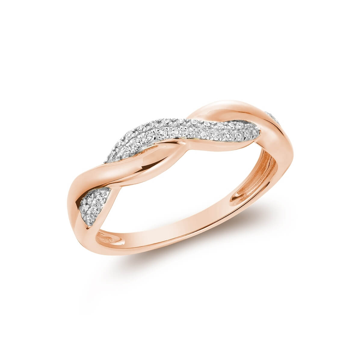 RNB Jewellery Criss Cross Pave Diamond Ring 02-0410CHR