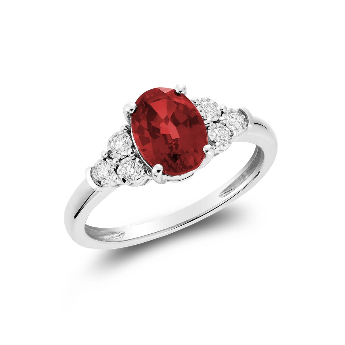 RNB Jewellery Oval Created Gemstone and Diamond Ring 02-0410GMCRU