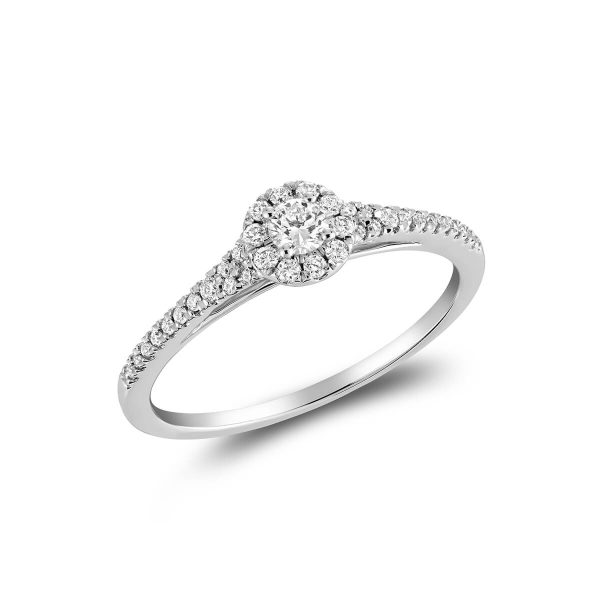 RNB Jewellery Pave Round Halo Diamond Ring 02-0410PHR25