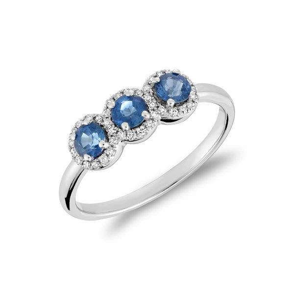 RNB Jewellery Tri Martini Cup Created Stone and Diamond Ring 02-0410TMCBS