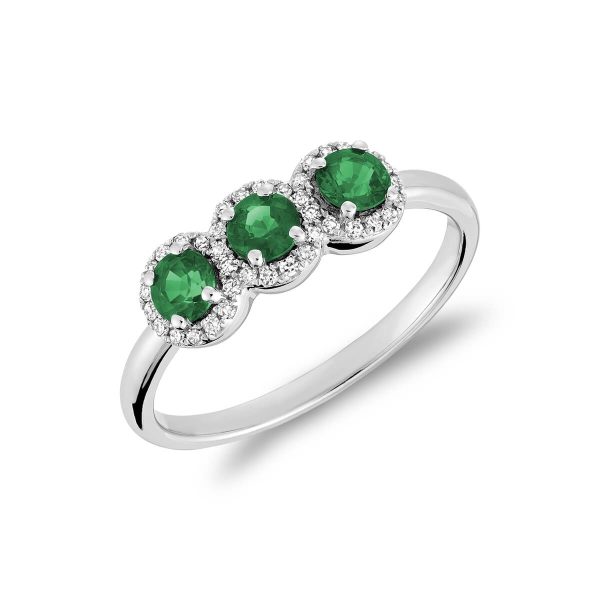 RNB Jewellery Tri Martini Cup Created Stone and Diamond Ring 02-0410TMCEM
