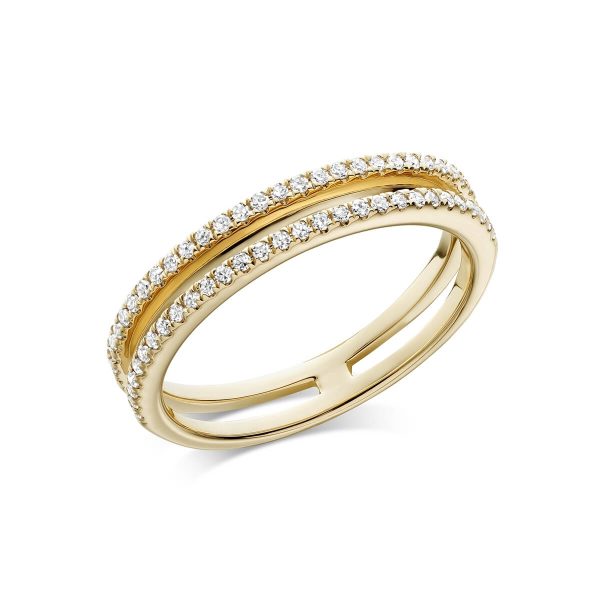 RNB Jewellery Double Bar Fashion Diamond Ring 02-04DG20Y