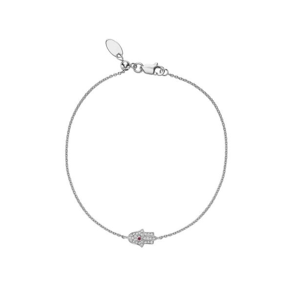 RNB Jewellery Precious Stone & Diamond Hamsa Bracelet 04-04HAMSA