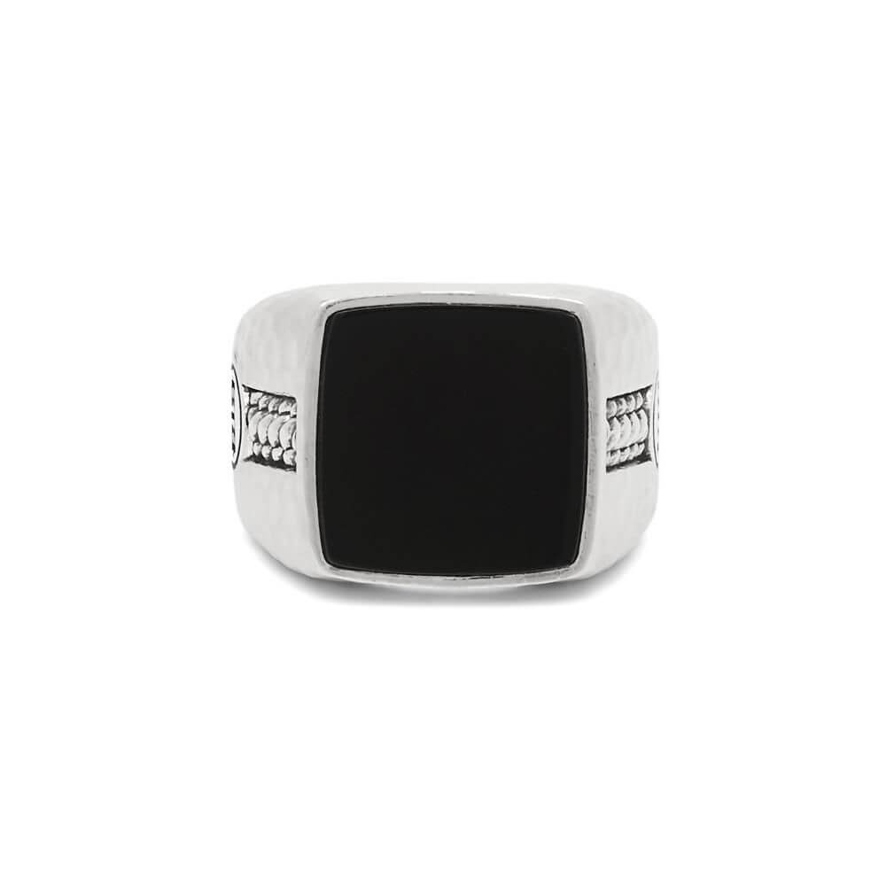 Buddha to Buddha Tangguh Signet Onyx Silver Ring 051