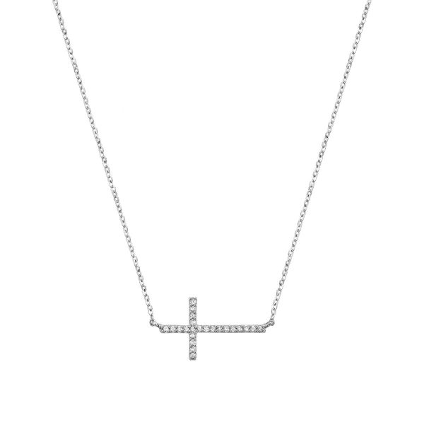 Religious Cross Diamond Necklace 08-0410CR