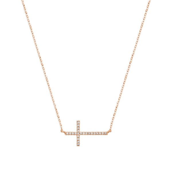 Religious Cross Diamond Necklace 08-0410CRR