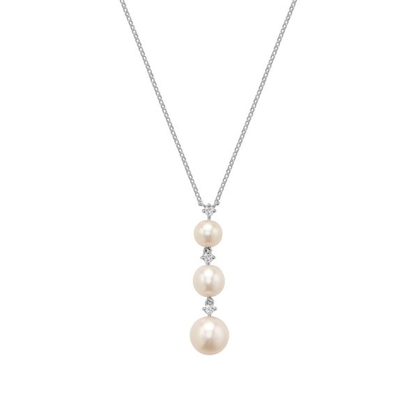 Pearl and Diamond Necklace 08-043WP