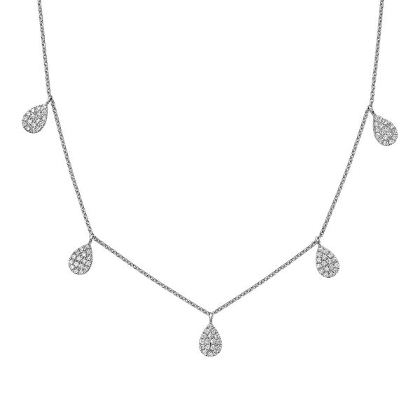Drop Pave Diamond By The Yard Necklace 08-045DP25
