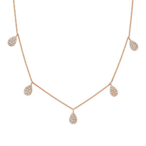 Drop Pave Diamond By The Yard Necklace 08-045DP25R