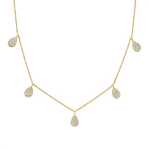 Drop Pave Diamond By The Yard Necklace 08-045DP25Y