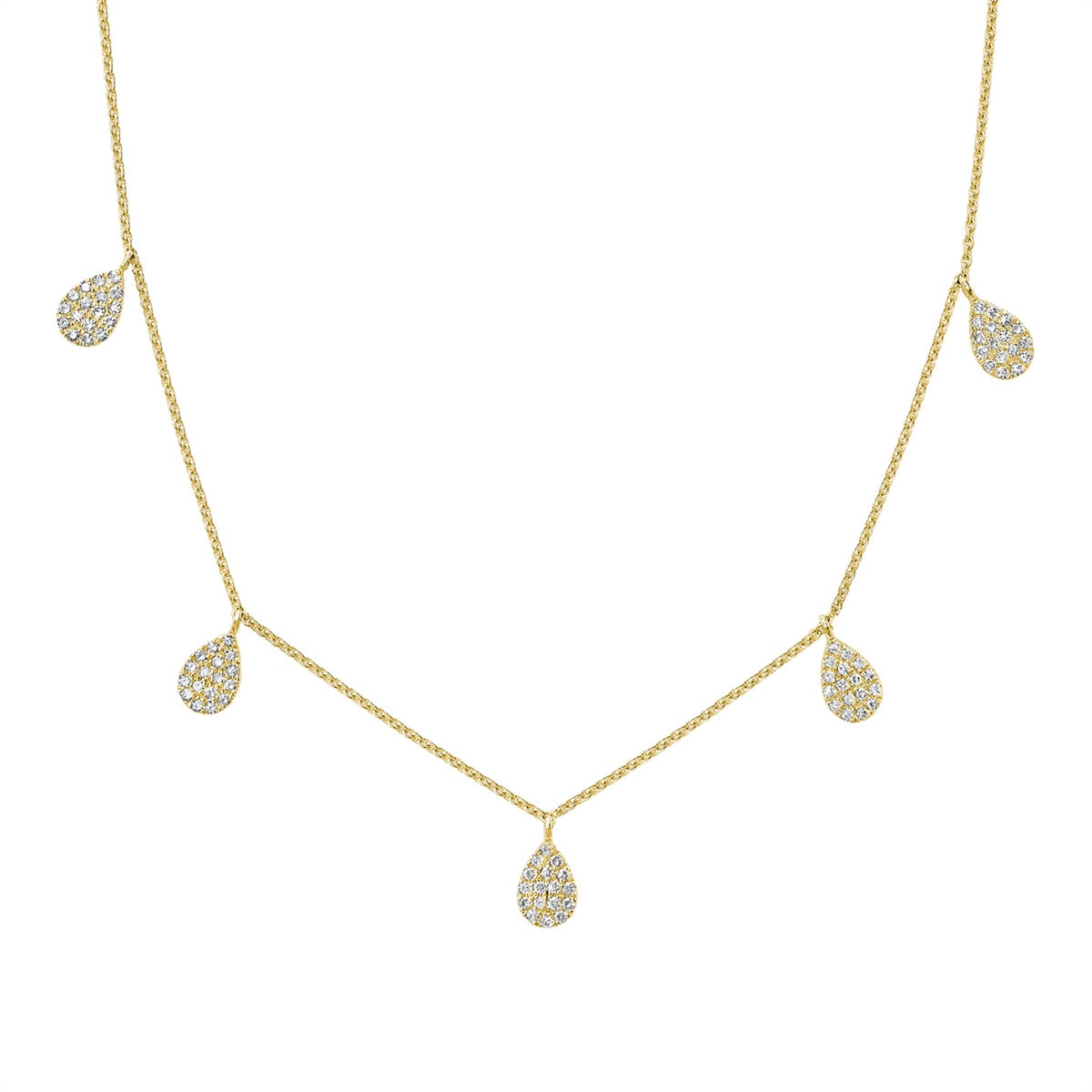 Drop Pave Diamond By The Yard Necklace 08-045DP25Y