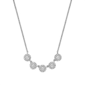Martini Cup Halo Diamond Necklace 08-045MC50