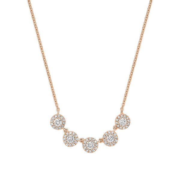 Martini Cup Halo Diamond Necklace 08-045MC50R