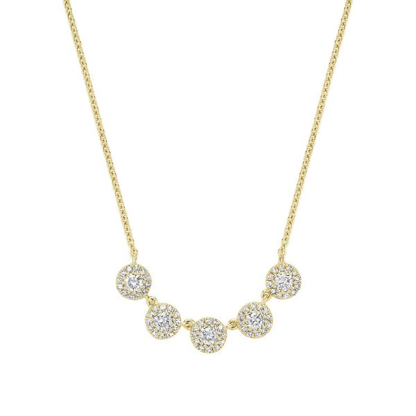Martini Cup Halo Diamond Necklace 08-045MC50Y