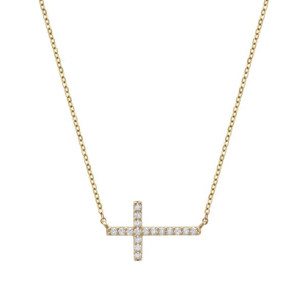 Religious Cross Diamond Necklace 08-04CRSY