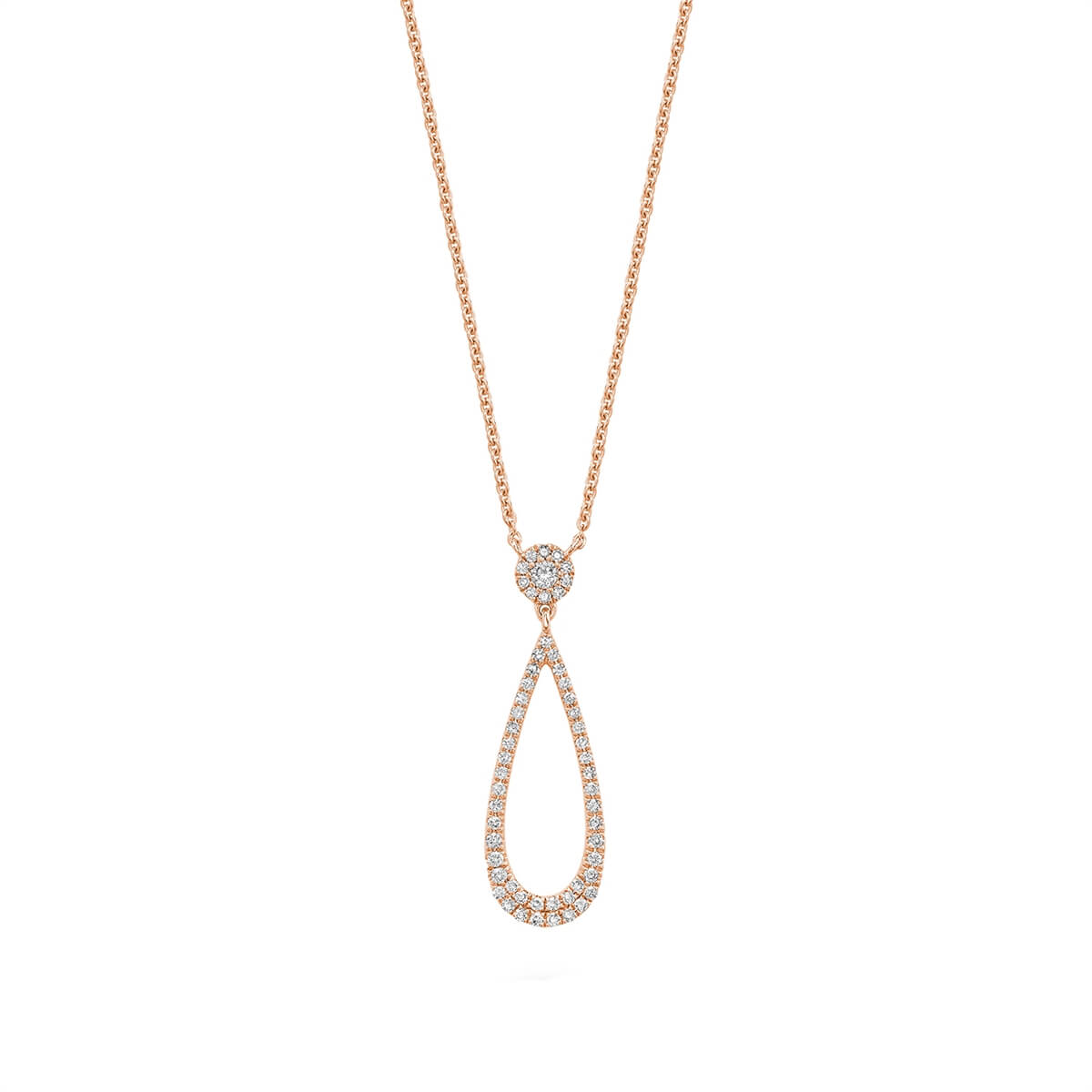 Drop Diamond Necklace 08-04DD25R