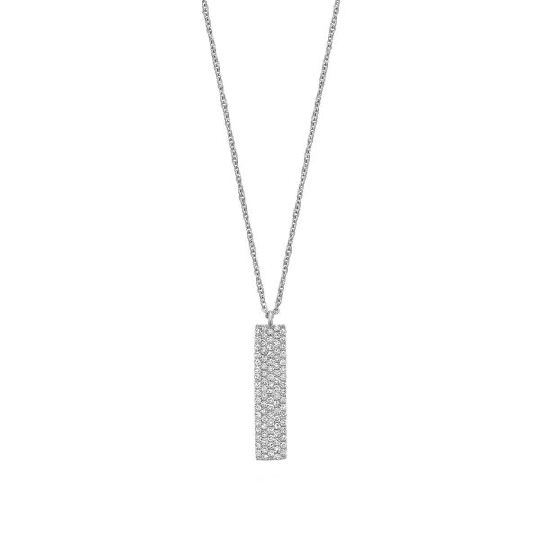 Pave Plate Diamond Necklace 08-04PLT25