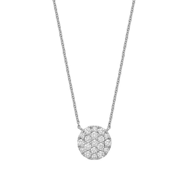 RNB Jewelery Pave Round Diamond Necklace 08-04PRD50