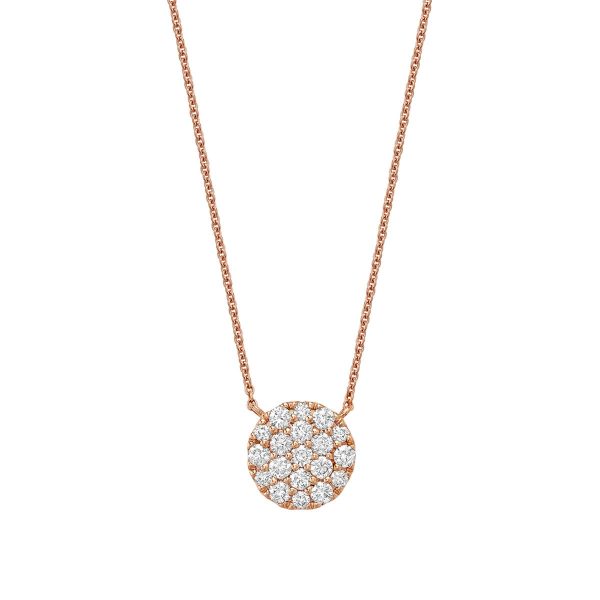 RNB Jewelery Pave Round Diamond Necklace 08-04PRD50R