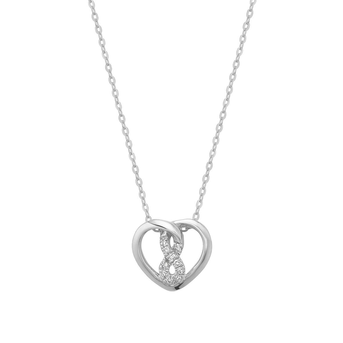 RNB Jewellery Heart Shape Infinity Diamond Pendant 09-0410MH