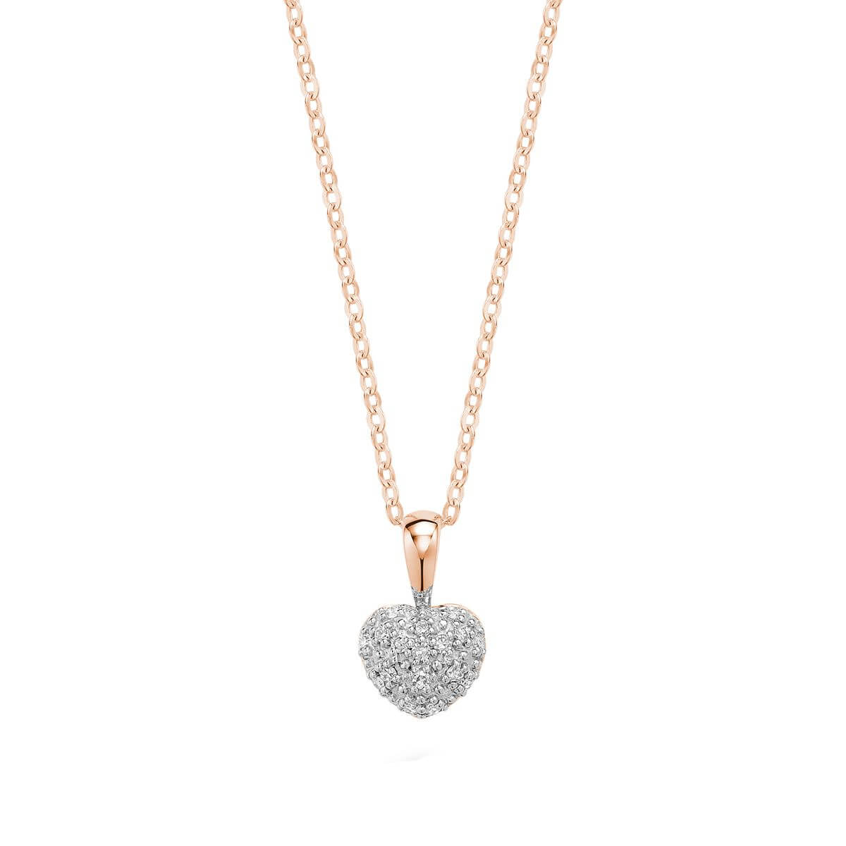 RNB Jewellery Heart Shape Pave Diamond Pendant 09-0410PHR