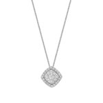 RNB Jewellery Cushion Halo Diamond Pendant 09-04BC100