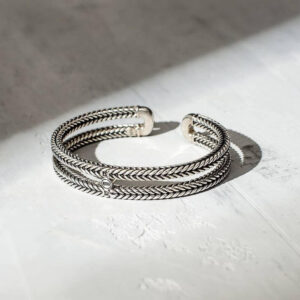 Buddha to Buddha Barbara Link Cuff Silver Bracelet 115 5