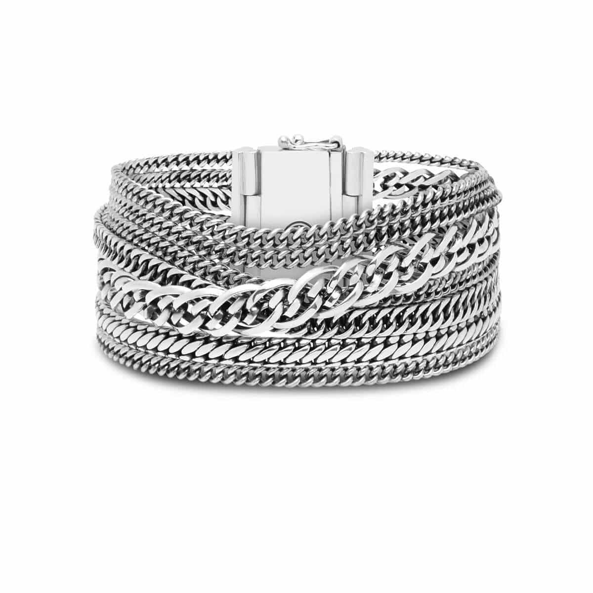 Buddha to Buddha Multi Chain Nathalie Silver Bracelet 1241