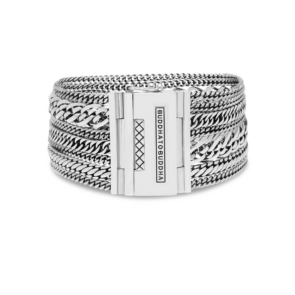 Buddha to Buddha Multi Chain Nathalie Silver Bracelet 124