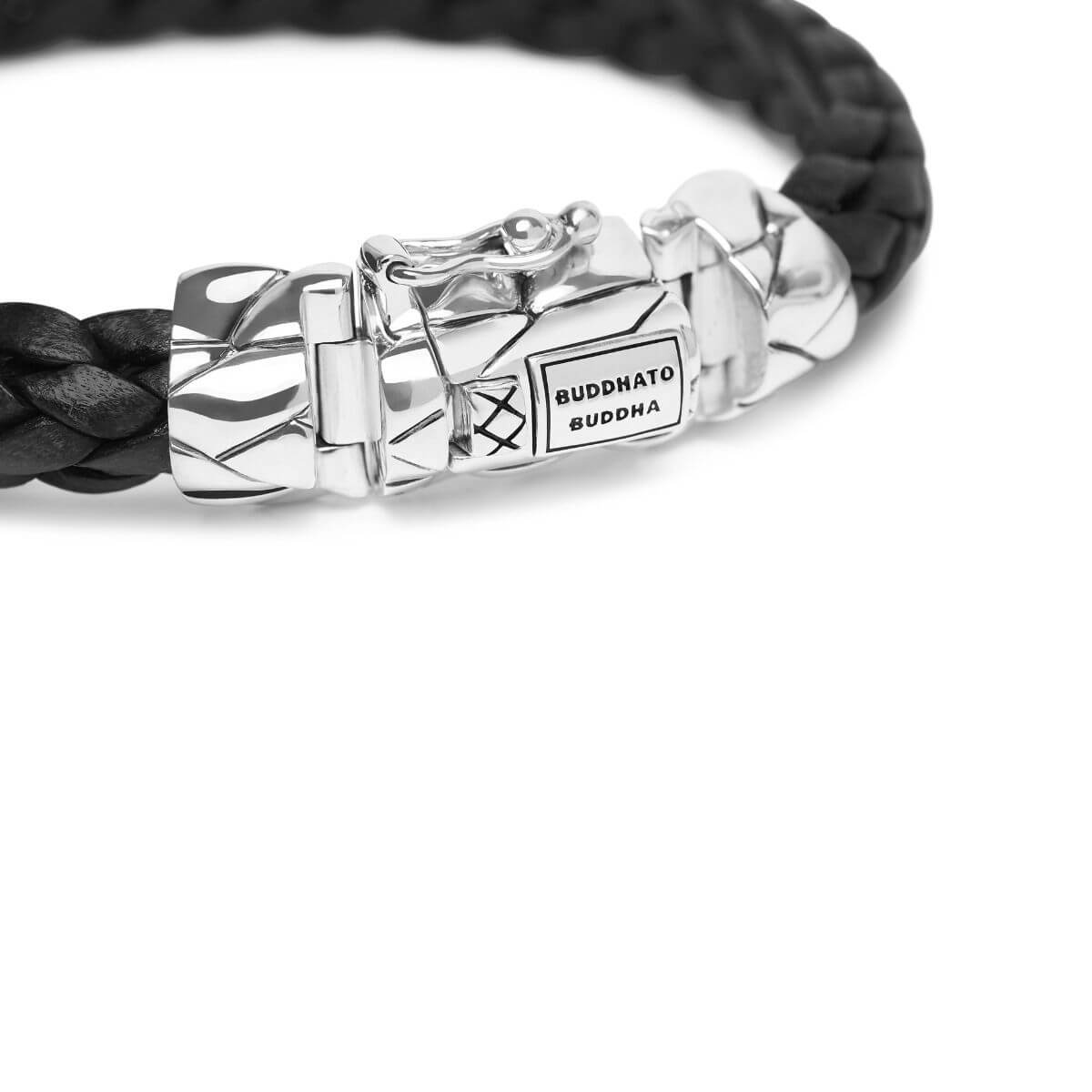 Buddha to Buddha Mangky Small Black Leather Bracelet 126 BL 2