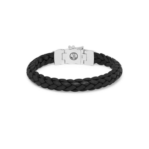 Buddha to Buddha Mangky Small Black Leather Bracelet 126 BL 3