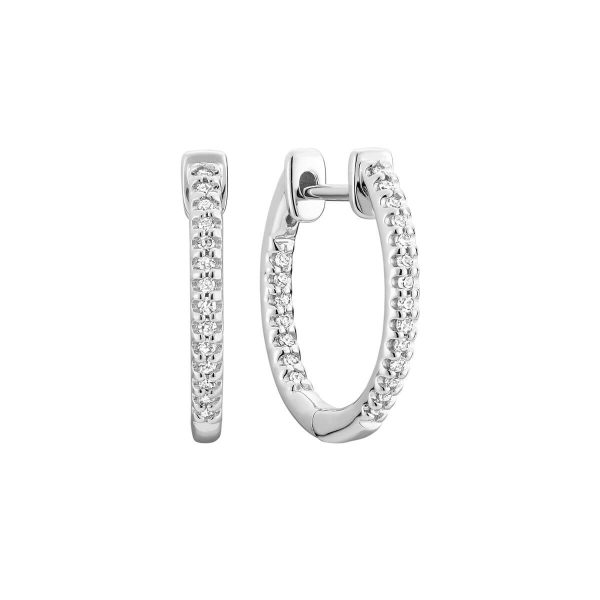 RNB Jewellery Inside Out Diamond Hoop Earrings 13-0410014