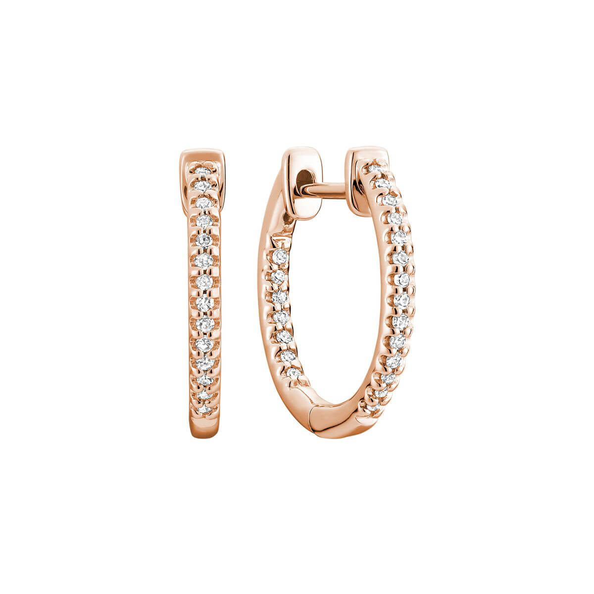 RNB Jewellery Inside Out Diamond Hoop Earrings 13-0410014R