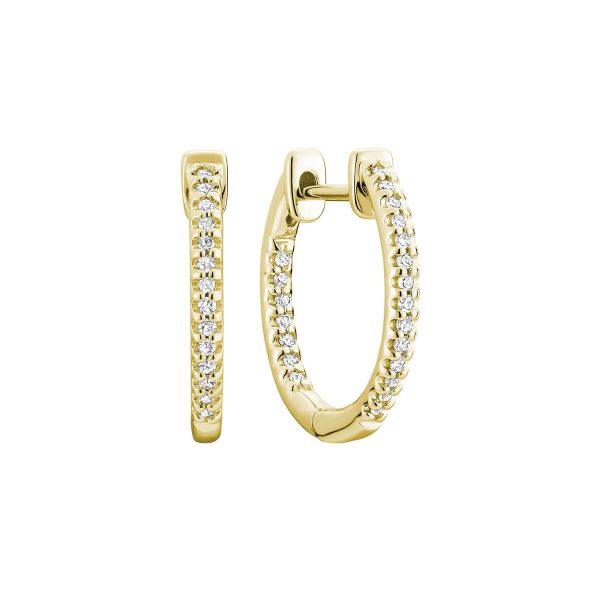 RNB Jewellery Inside Out Diamond Hoop Earrings 13-0410014Y