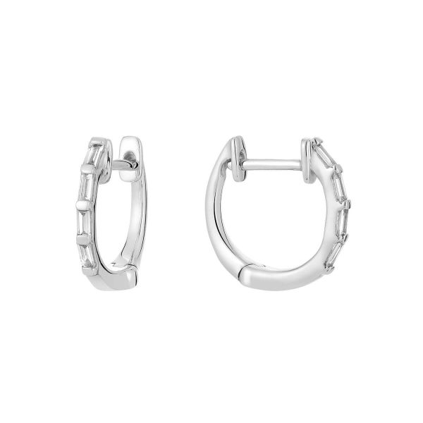 RNB Jewellery Baguette Huggie Earrings 13-04BH10