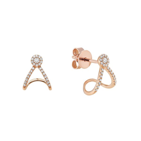 RNB Jewellery Warp Diamond Stud Earrings 13-04WRP15R