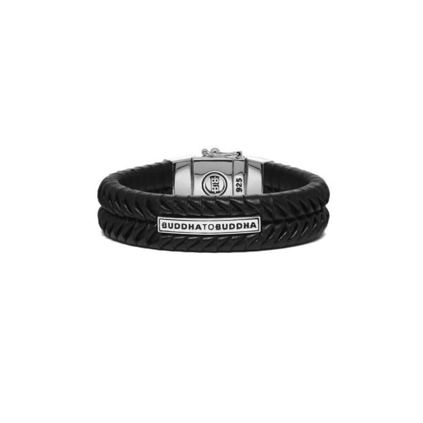 Buddha to Buddha Komang Black Leather Bracelet 161 BL 3