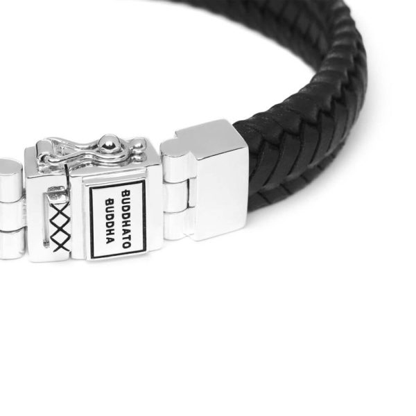 Buddha to Buddha Edwin Small Black Leather Bracelet 181 BL 2