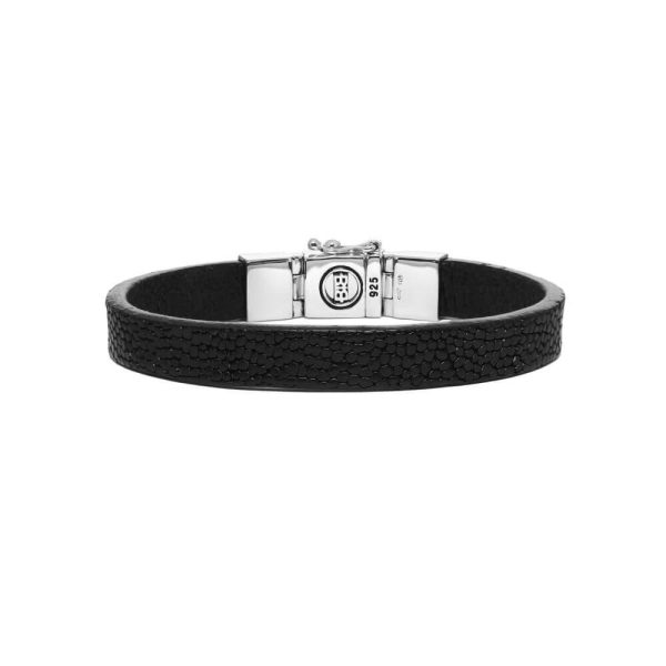 Buddha to Buddha Essential Texture Black Leather Bracelet 186 BL 3