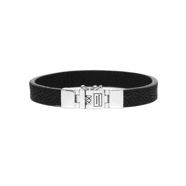 Buddha to Buddha Essential Texture Black Leather Bracelet 186 BL