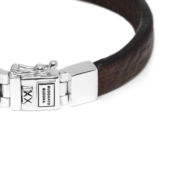 Buddha to Buddha Essential Smooth Brown Leather Bracelet 186 BR 2