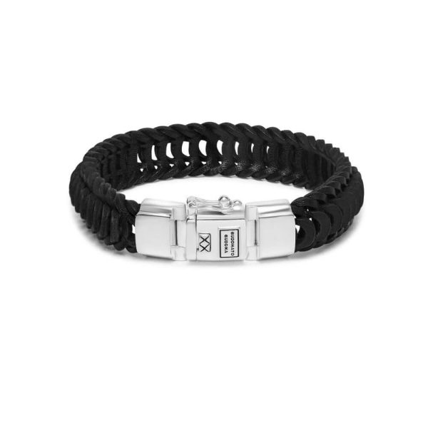 Buddha to Buddha Lars Black Leather Bracelet 187 BL