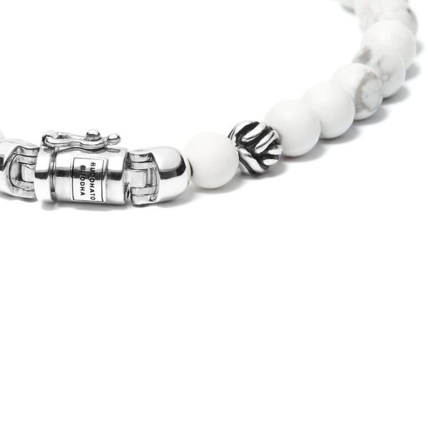 Spirit Bead Mini White Howlite Bracelet 189 WH 2