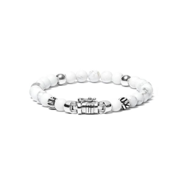 Spirit Bead Mini White Howlite Bracelet 189 WH