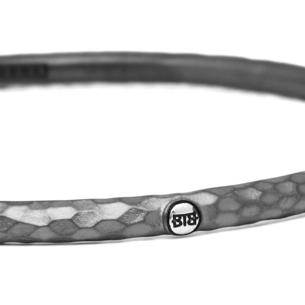 Buddha to Buddha Dunia Hammered Black Silver Bracelet 305 2