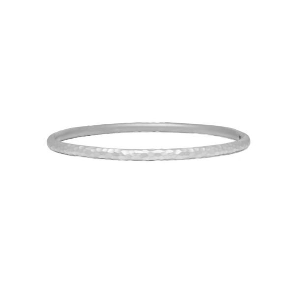 Buddha to Buddha Dunia Hammered Matt Silver Bracelet 307 2