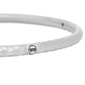 Buddha to Buddha Dunia Hammered Matt Silver Bracelet 307 3