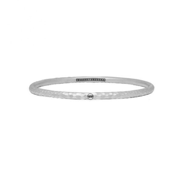 Buddha to Buddha Dunia Hammered Matt Silver Bracelet 307