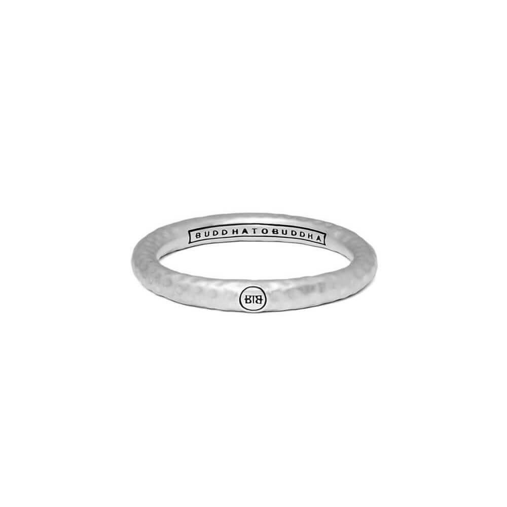 Buddha to Buddha Dunia Hammered Matt Silver Ring 324